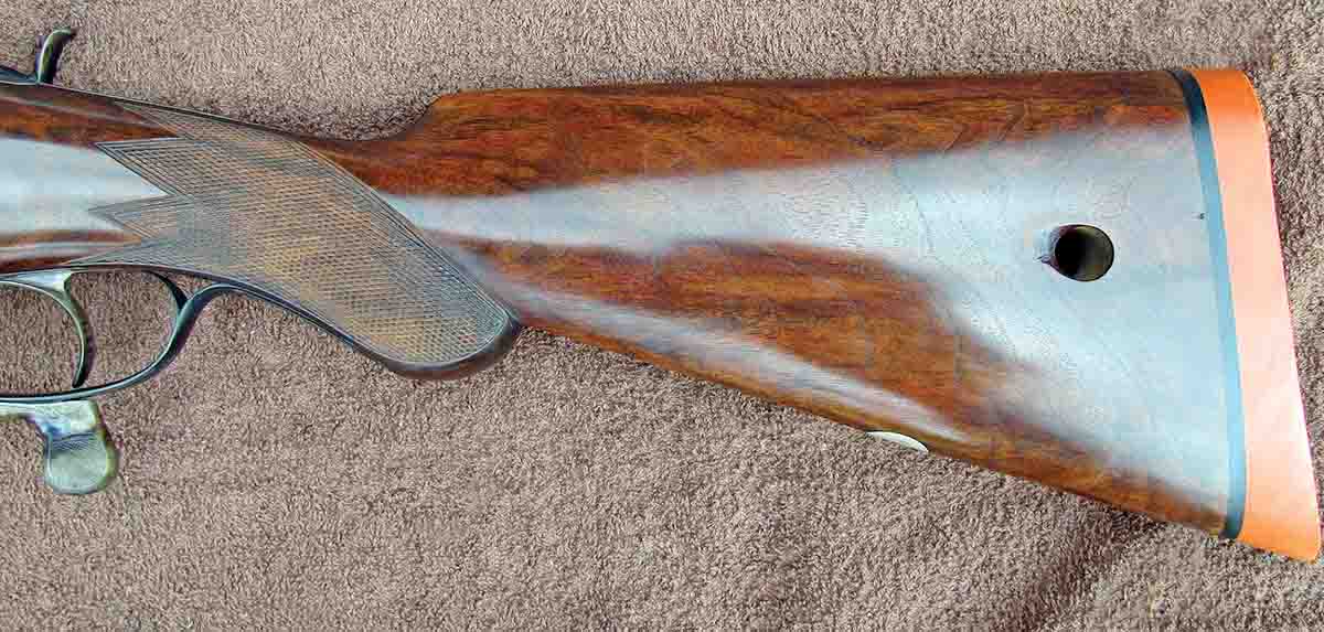 4-bore shotgun with lanyard hole in the stock. If the gun was lost overboard it could be retrieved.